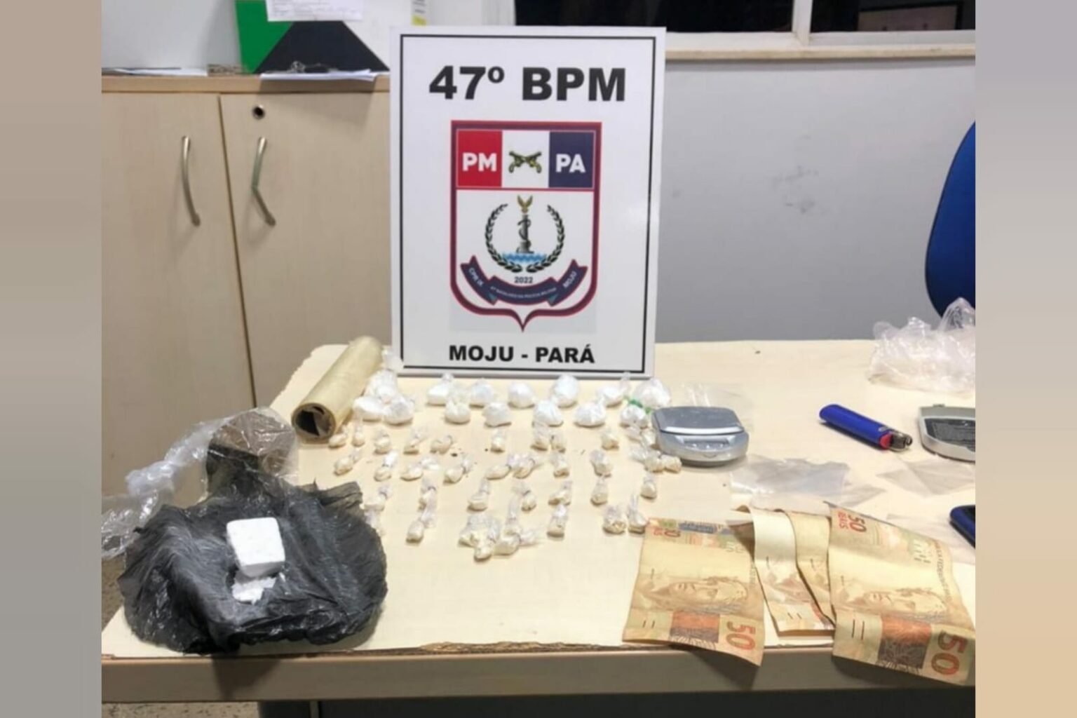 PM desarticula ponto de tráfico de drogas em Moju