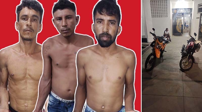 Trio preso por roubo de motos alugadas no Pará