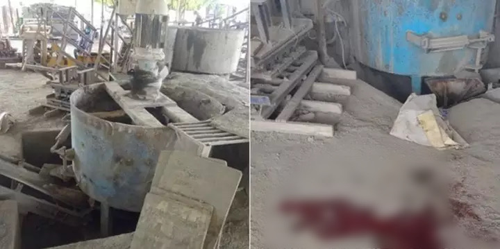 Homem morre ao cair em máquina de misturar cimento