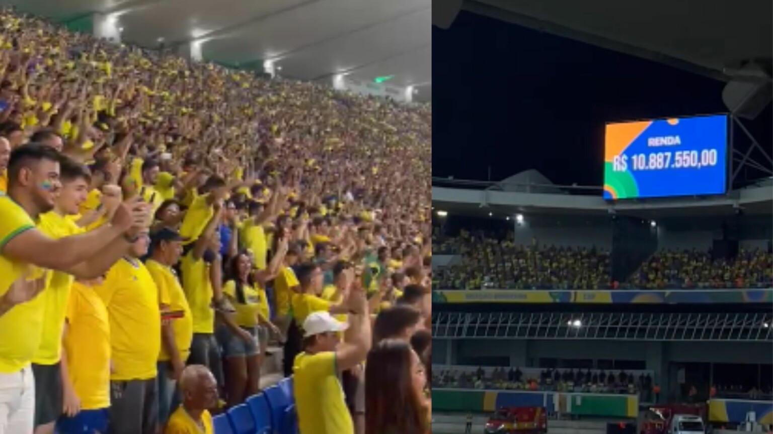 Jogo da Seleção em Belém tem renda de quase R$ 11 milhões, a maior da história do Mangueirão