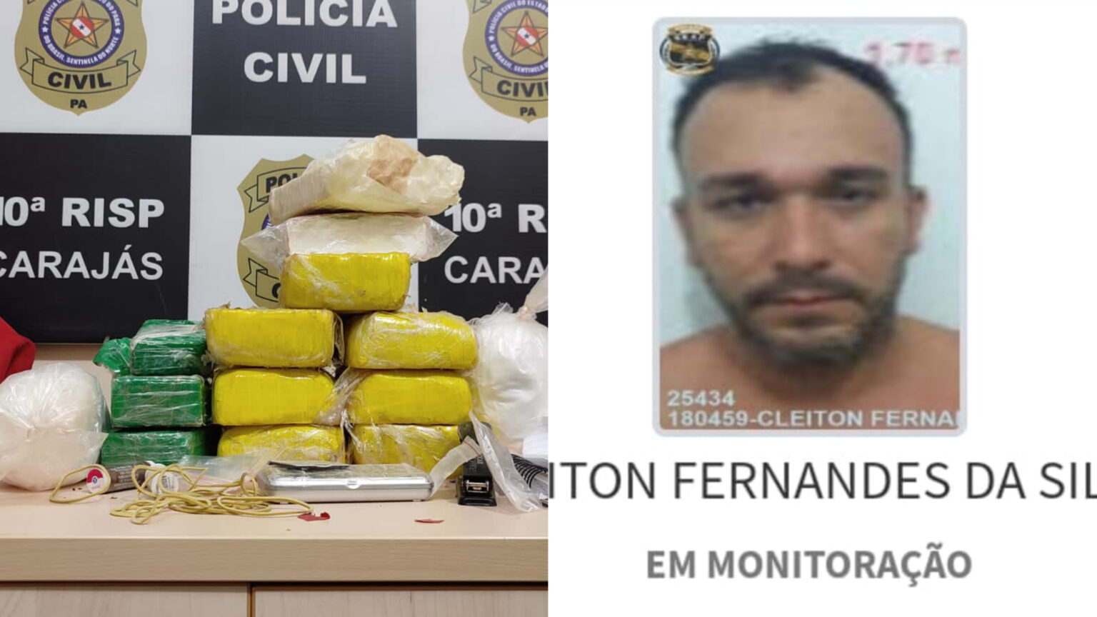 PC de Marabá prende homem que transportava drogas de Altamira para Marabá