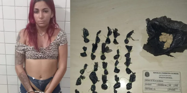 Jovem é presa com drogas escondidas nas partes íntimas no Pará