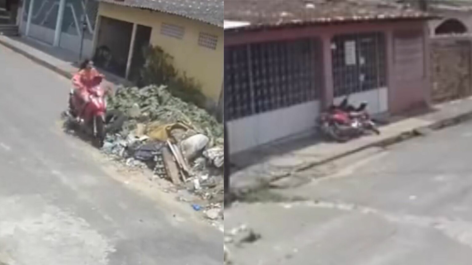 Vídeo: mulher mexe no celular enquanto pilota moto e bate em portão no Pará