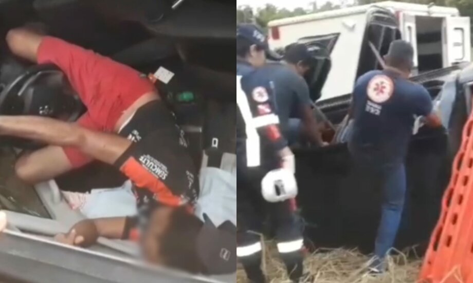 Homem fica ferido após capotar caminhonete no Pará