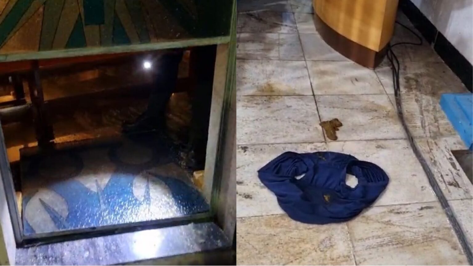 Vídeo: ladrões arrombam, roubam e ‘cagam’ dentro de Catedral em Marabá