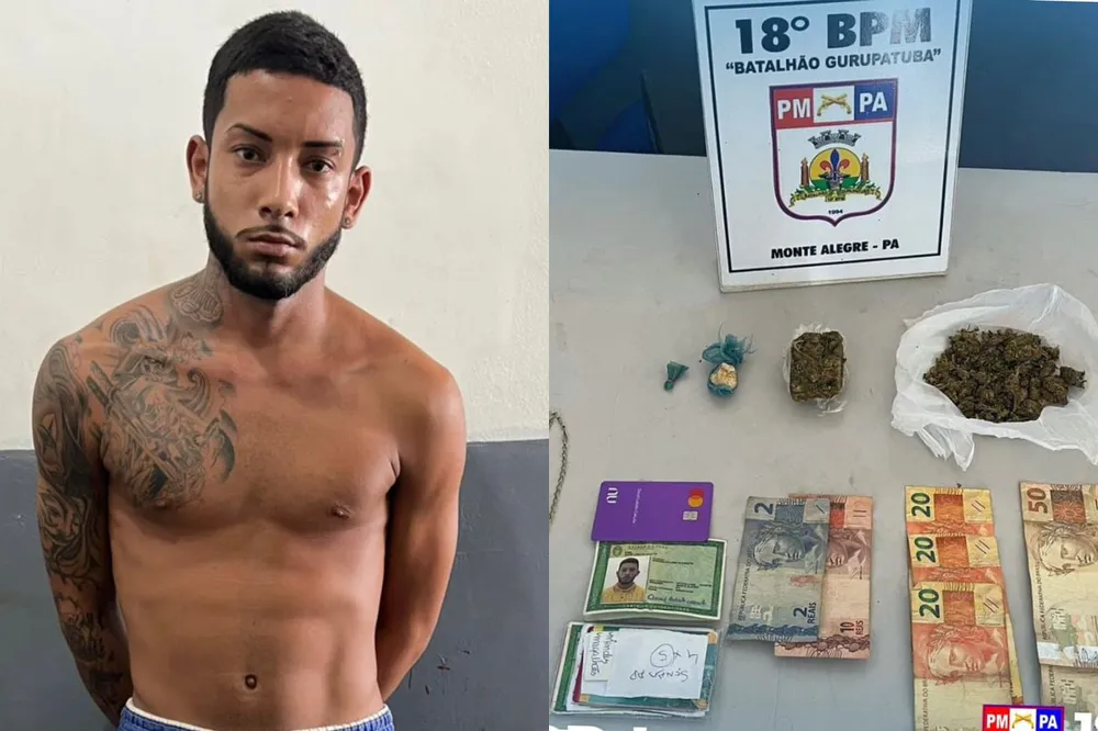 Polícia prende suspeito de tráfico de drogas e recupera moto no Pará