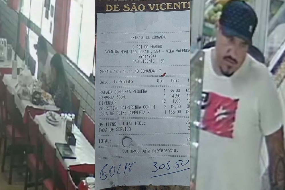 Polícia prende casal que fugia de restaurantes sem pagar