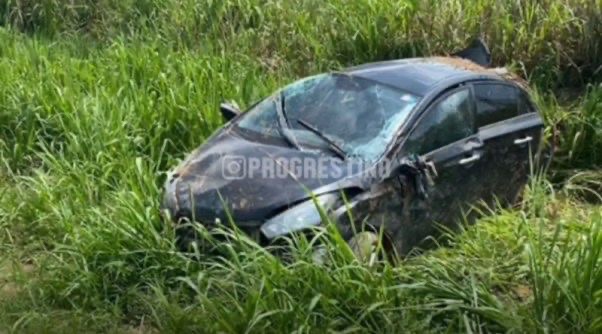 Morador de Novo Progresso capota veiculo na BR-163