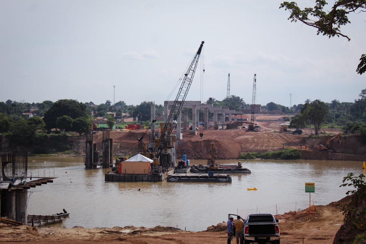 Construção de nova ponte sobre o Itacaiunas avança com colocação de estacas e pilares