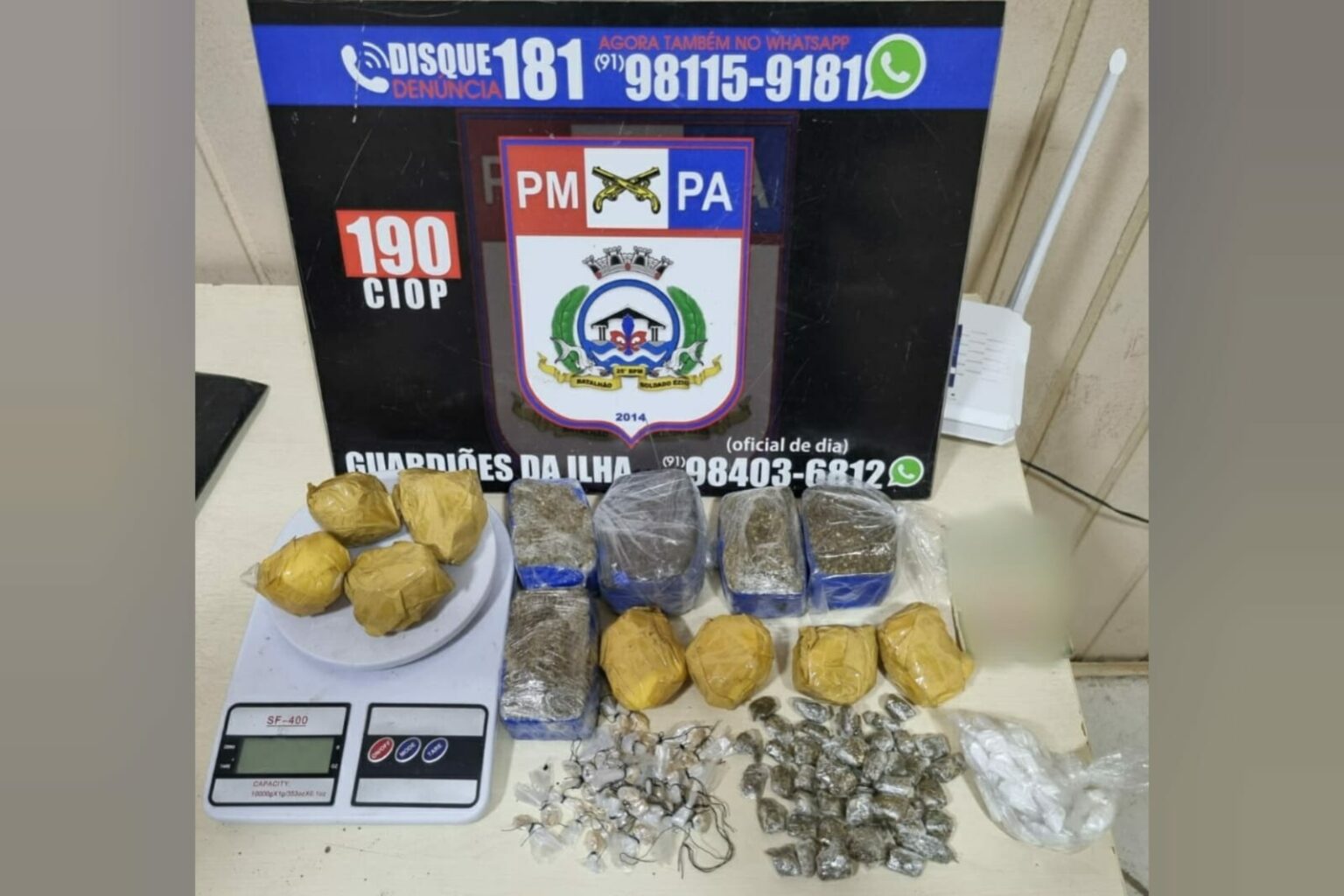 Homem é preso com porções de oxi, maconha e cocaína no Pará