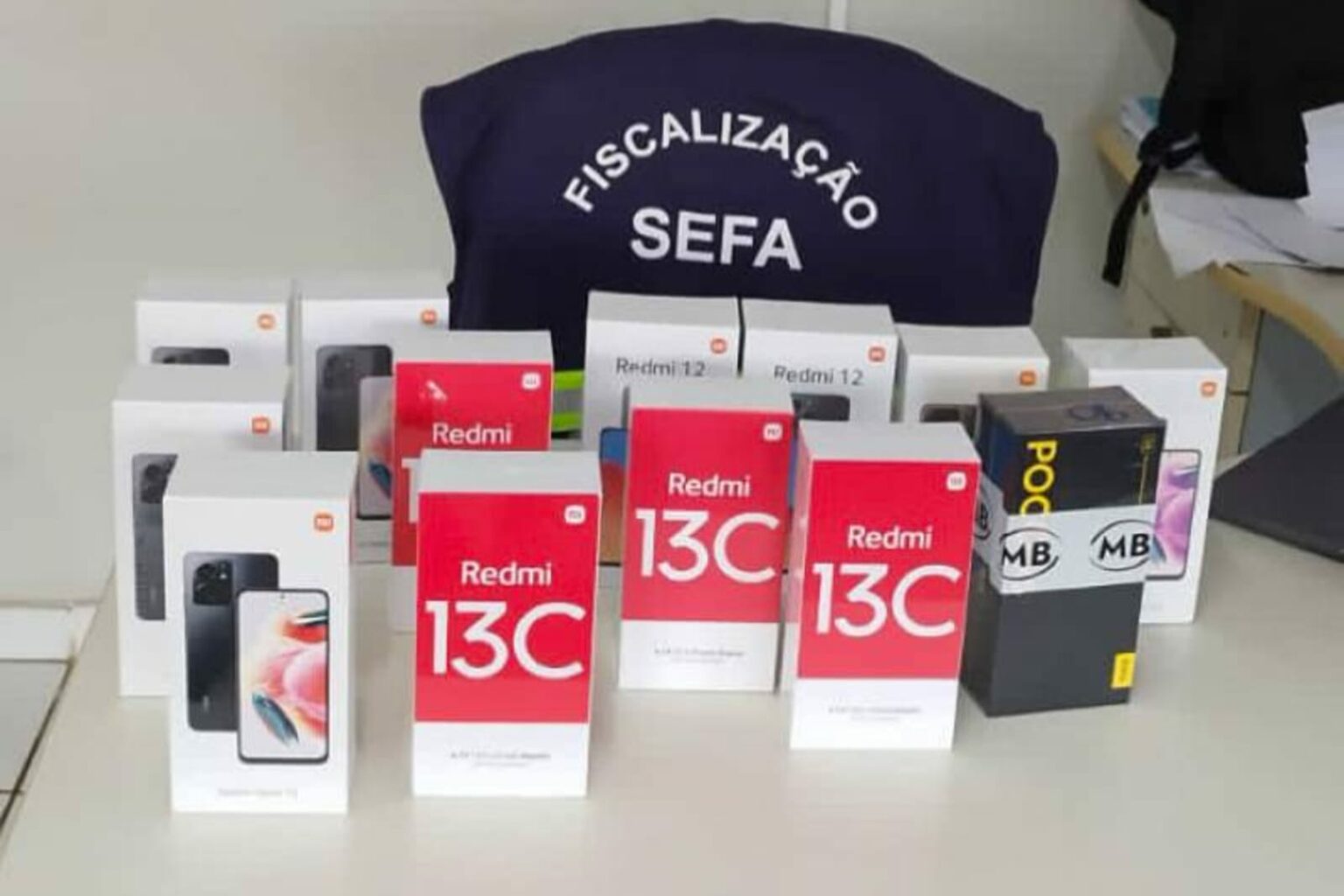 Sefa apreende celulares e equipamentos eletrônicos em Conceição do Araguaia