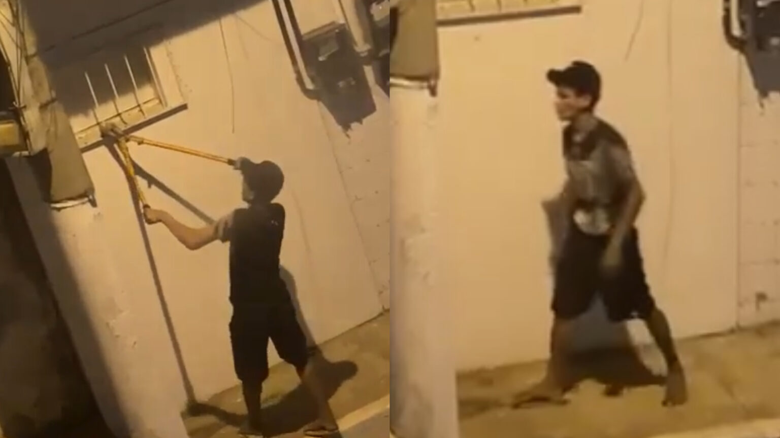 Vídeo: criminoso tenta arrombar loja de perfumes na Velha Marabá