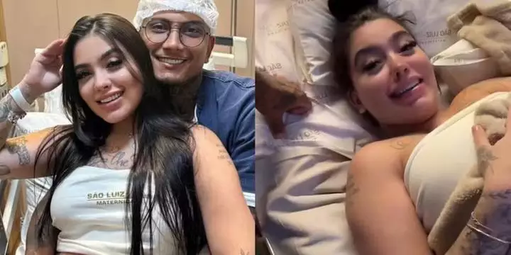 MC Mirella dá à luz primeira filha com Dynho Alves