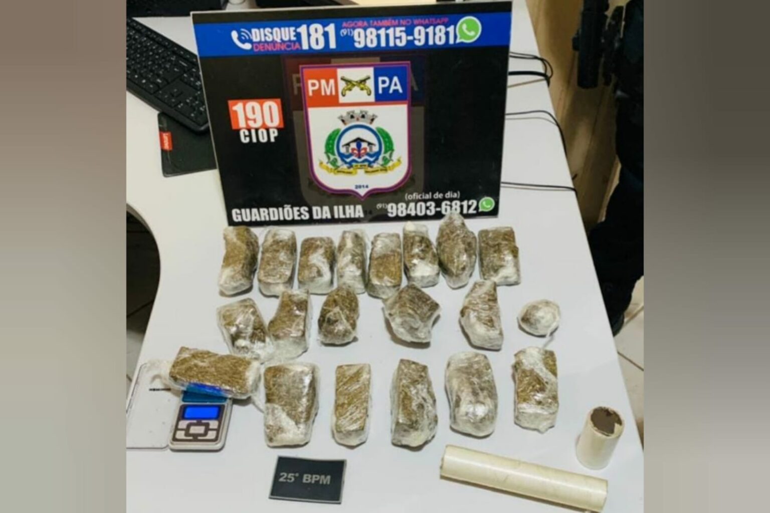 Homem é preso com 20 tabletes de maconha no Pará