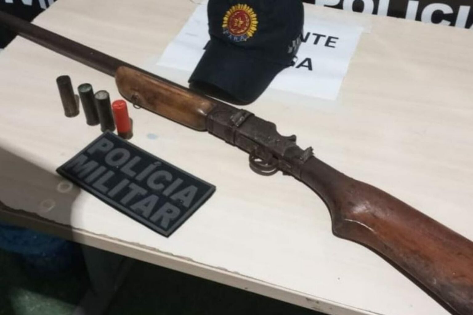PM apreende arma de fogo em embarcação no Marajó