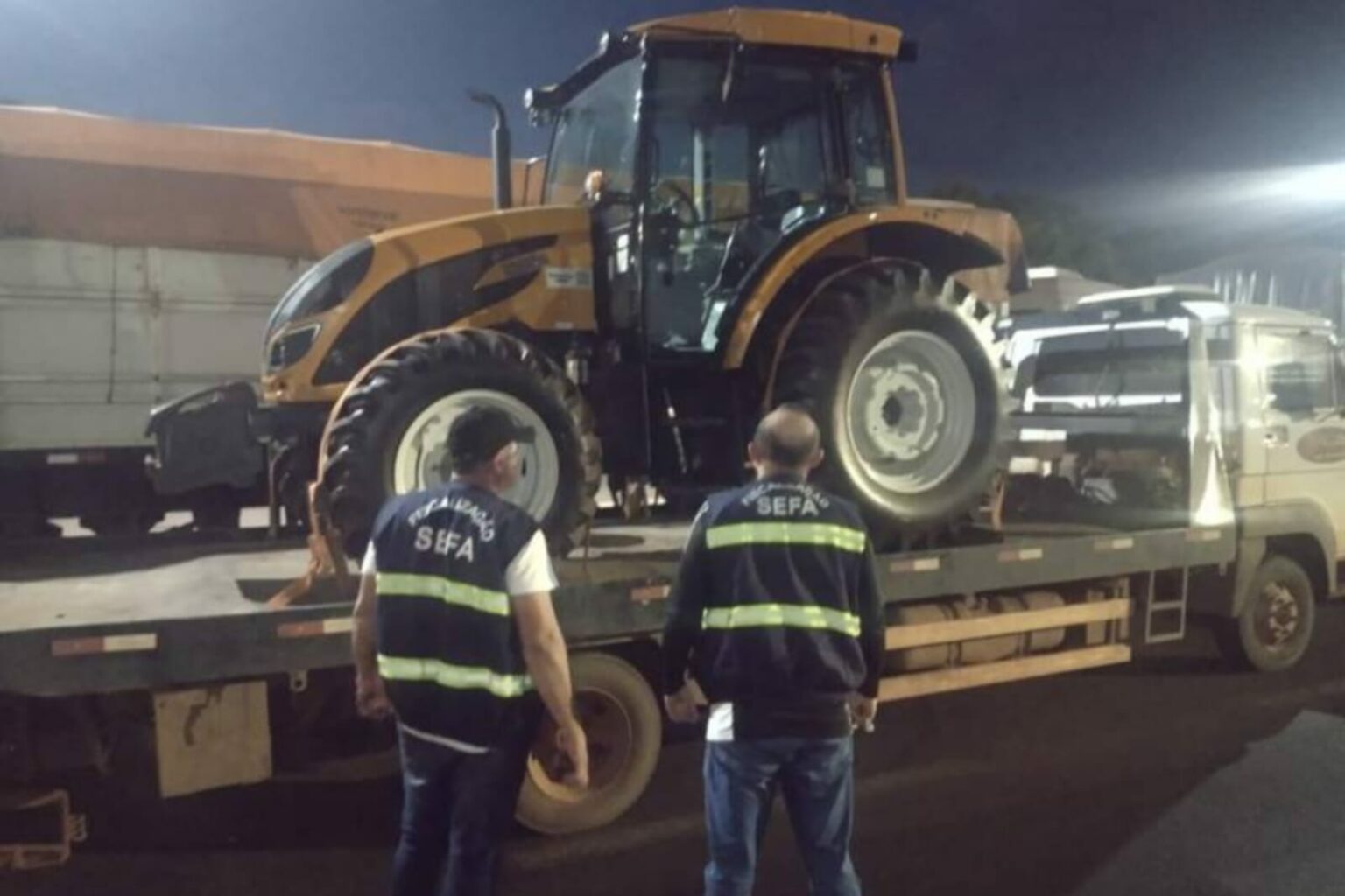 Sefa apreende trator avaliado em R$ 270 mil em Dom Eliseu