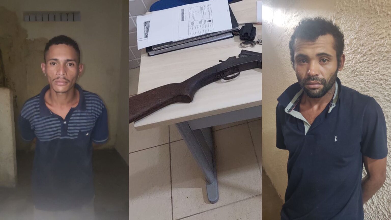 PM prende suspeitos de furto a arma de fogo e motocicleta em Novo Repartimento