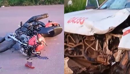 Motociclista bate de frente com caminhonete e morre em Parauapebas