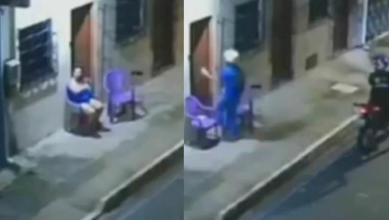 Vídeo: mulher tem pertences roubados na porta de casa no Pará
