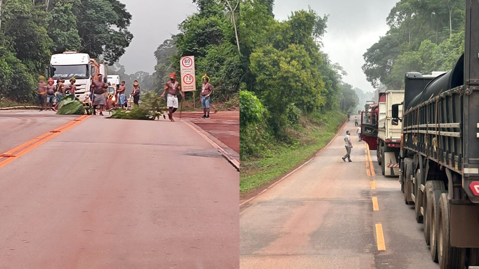 Indígenas bloqueiam estrada que dá acesso à Serra dos Carajás