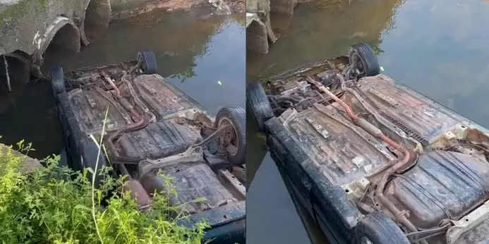 Carro cai em canal durante ‘aula’ de direção no nordeste do Pará