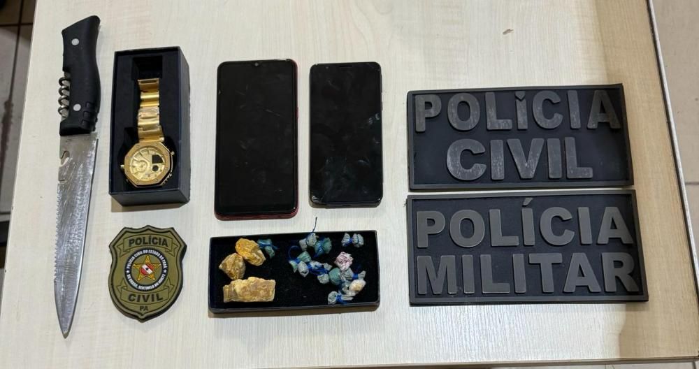 Polícia Civil rastreia celular e prende duas pessoas por tráfico em Altamira