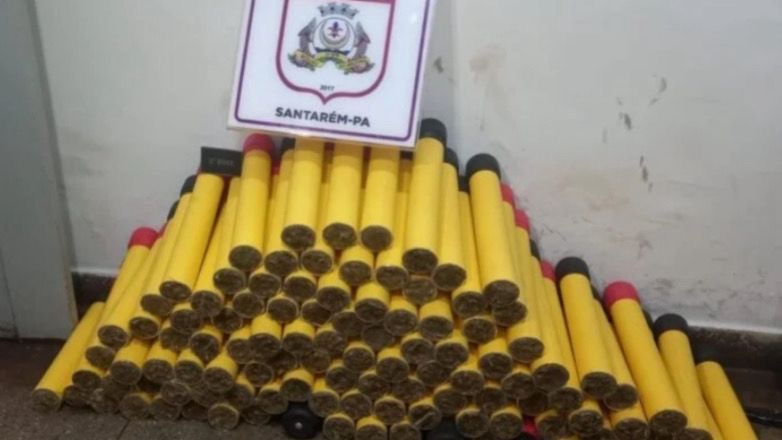 PM apreende 90kg de drogas escondidas em tubos metálicos no Pará