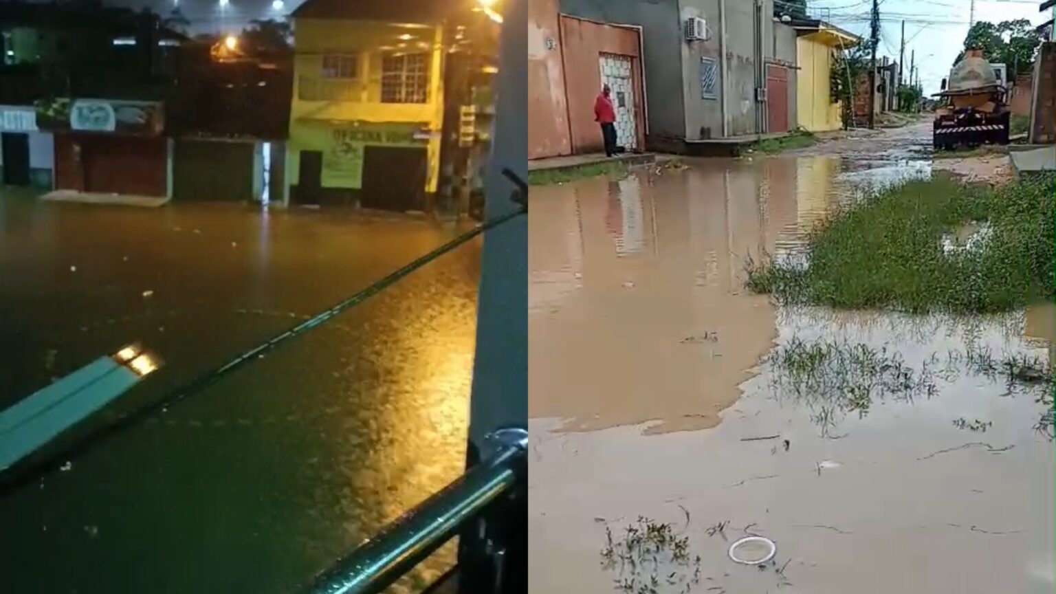 VÍDEO: Chuva na madrugada deixa ruas alagadas em Marabá