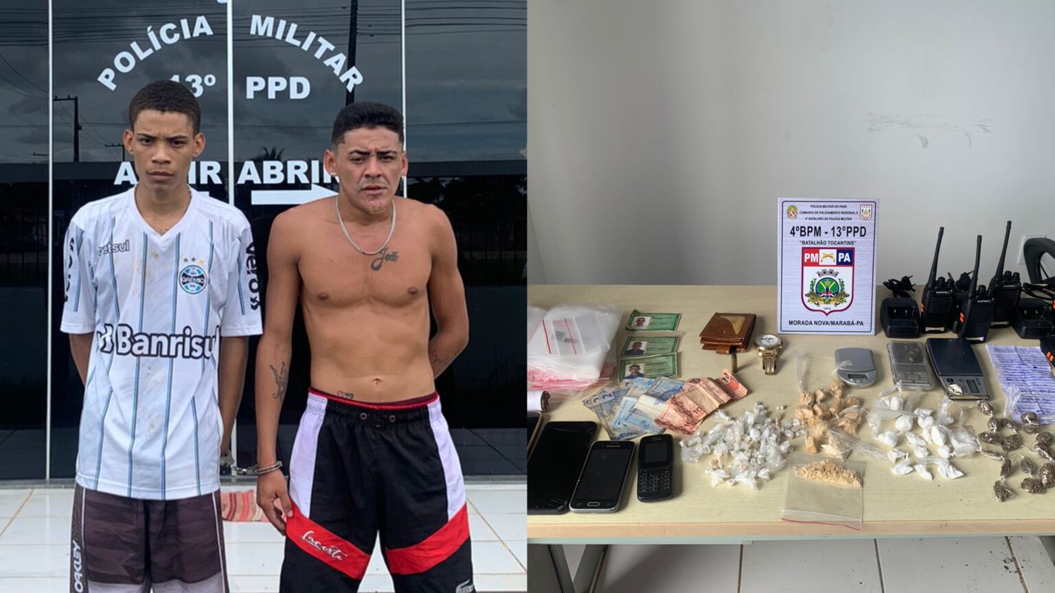 PM prende dupla com materiais usados para tráfico de drogas em Marabá