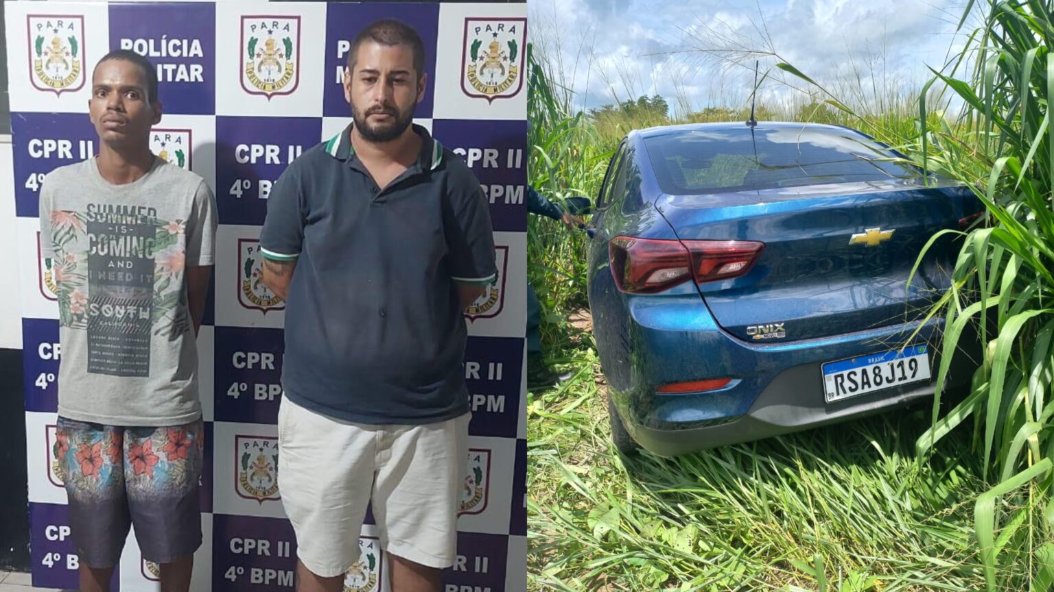 Polícia Militar prende dupla suspeita de roubo de carro no sudeste do Pará