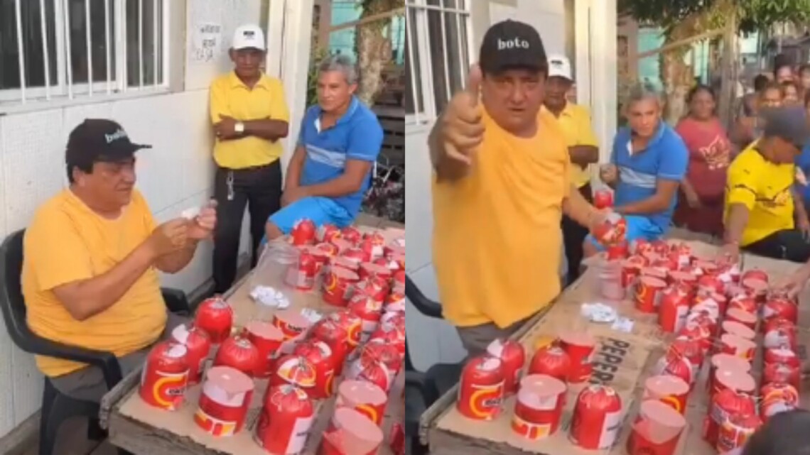 Vídeo: pré-candidato a vereador distribui mortadela para a população no interior do Pará