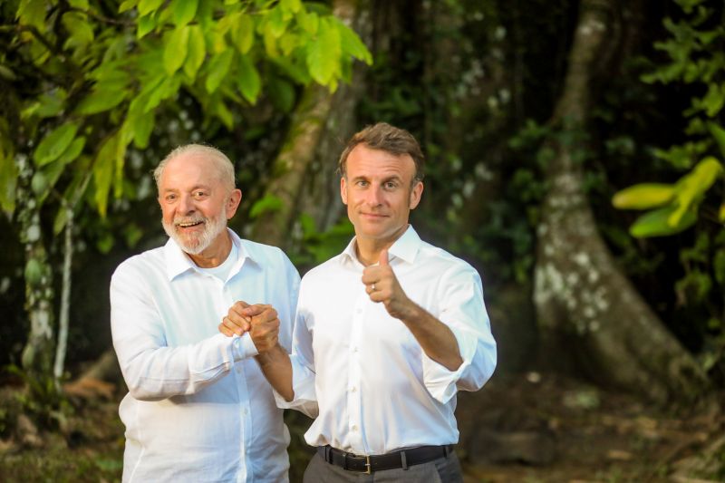 Em visita ao Pará, Lula e Macron firmam acordo de R$ 5 bilhões para a bioeconomia