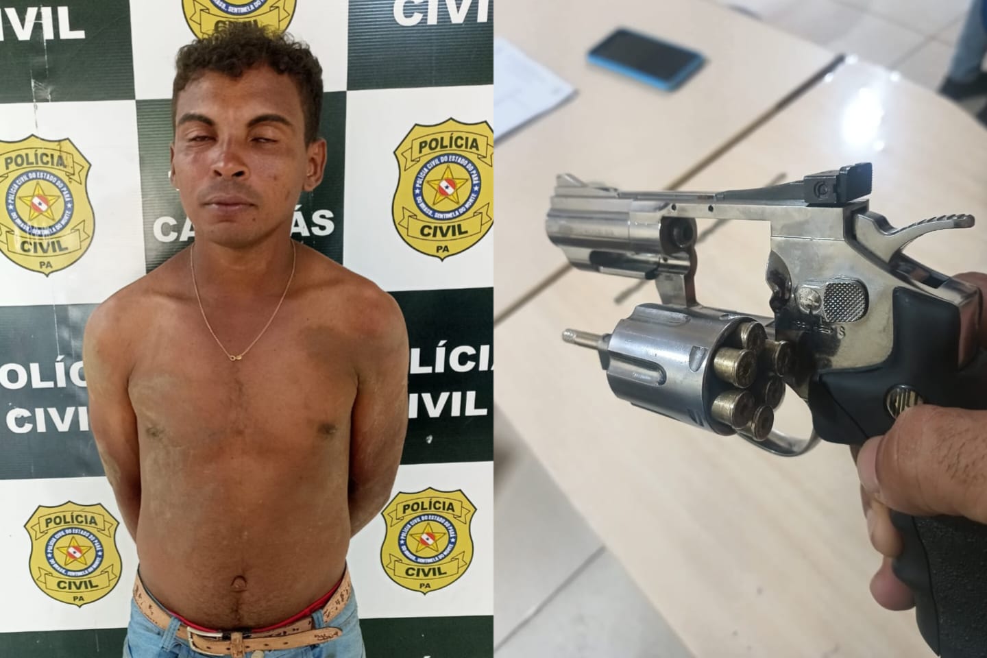 Homem é preso após ostentar arma de fogo em via pública de Marabá