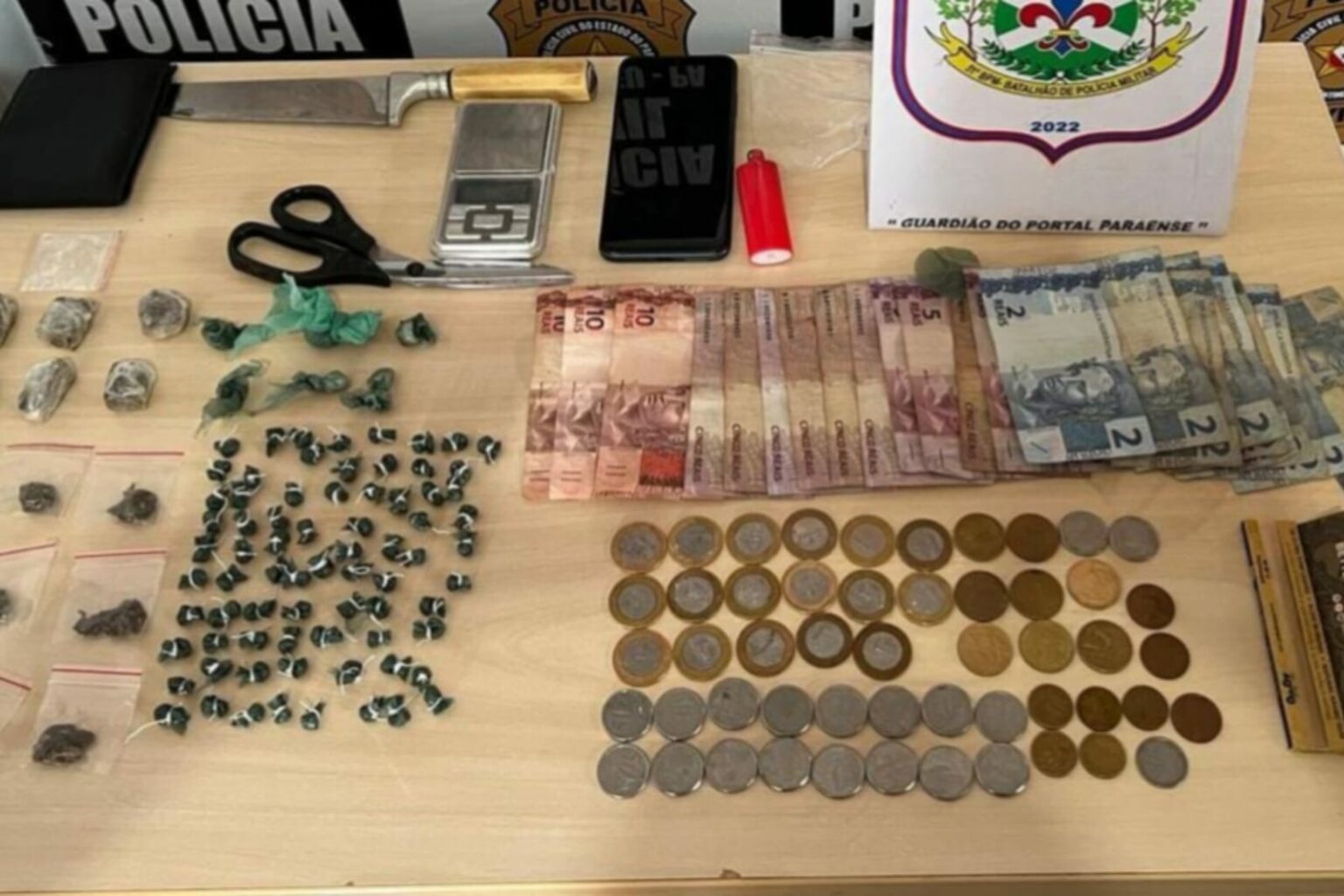 PM apreende drogas em Dom Eliseu