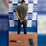 Homem que realiza ameaças com faca e é encaminhado à delegacia no Pará