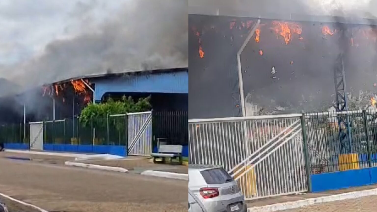 VÍDEO: Incêndio atinge salão de eventos de igreja católica em Marabá