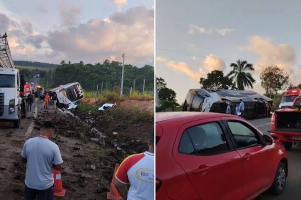 Acidente com ônibus mata oito pessoas na Bahia