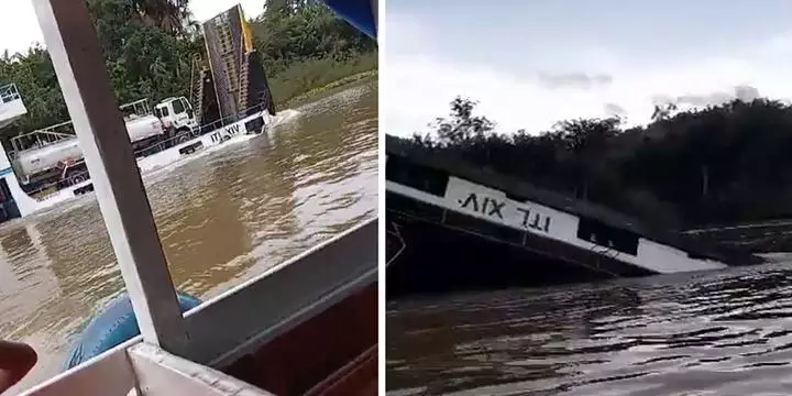 Balsa que transportava combustível para gerar energia elétrica naufraga no Pará