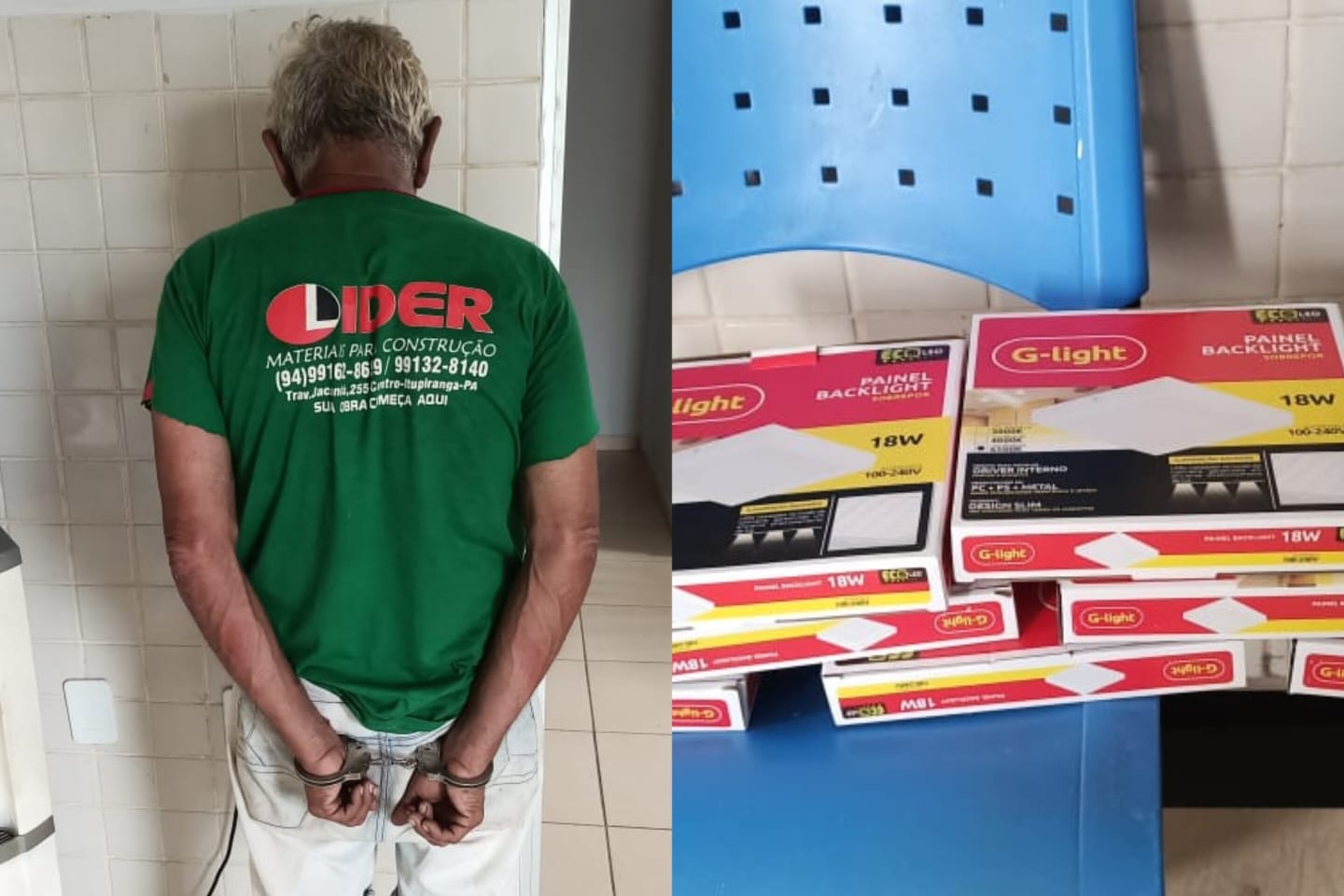 PM prende suspeito de furtar luminárias de farmácia em Itupiranga