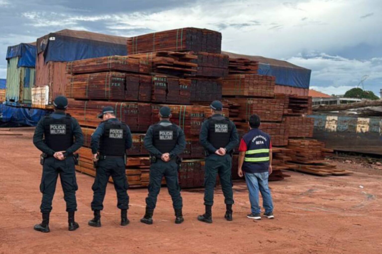 Sefa apreende mais de 107 m³ de madeira em portos de Santarém
