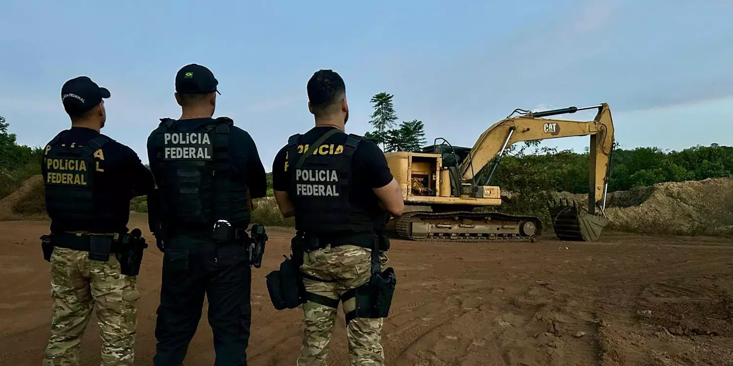 PF interrompe atividade de mineradora clandestina no sul do Pará