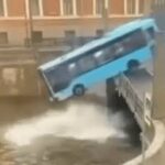 Vídeo: ônibus cai em rio de São Petersburgo e sete pessoas morrem