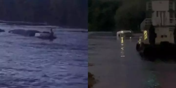 Homem é resgatado após carreta afundar em rio no nordeste do Pará
