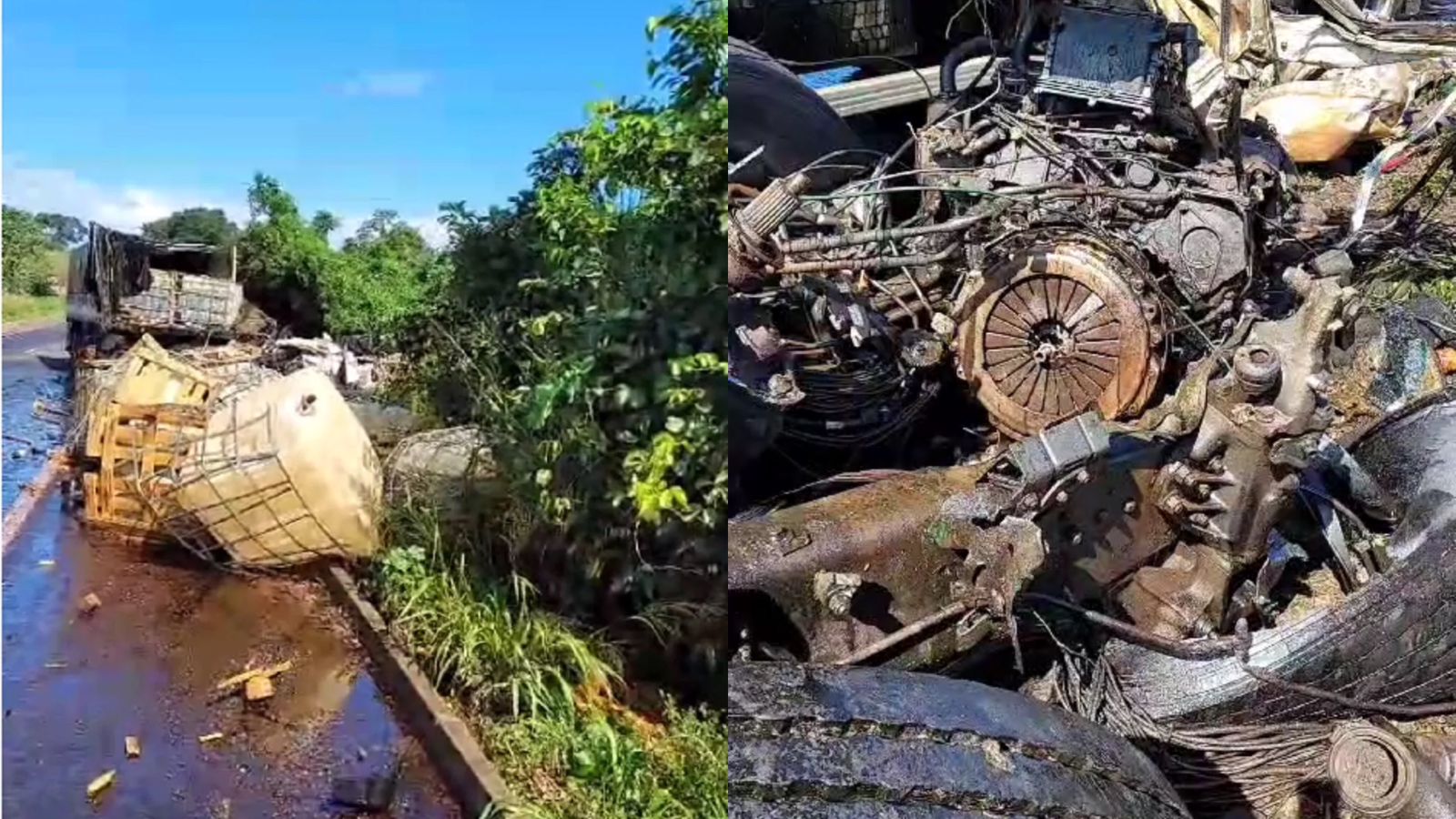 Acidente entre carretas deixa dois mortos e um ferido no Tocantins