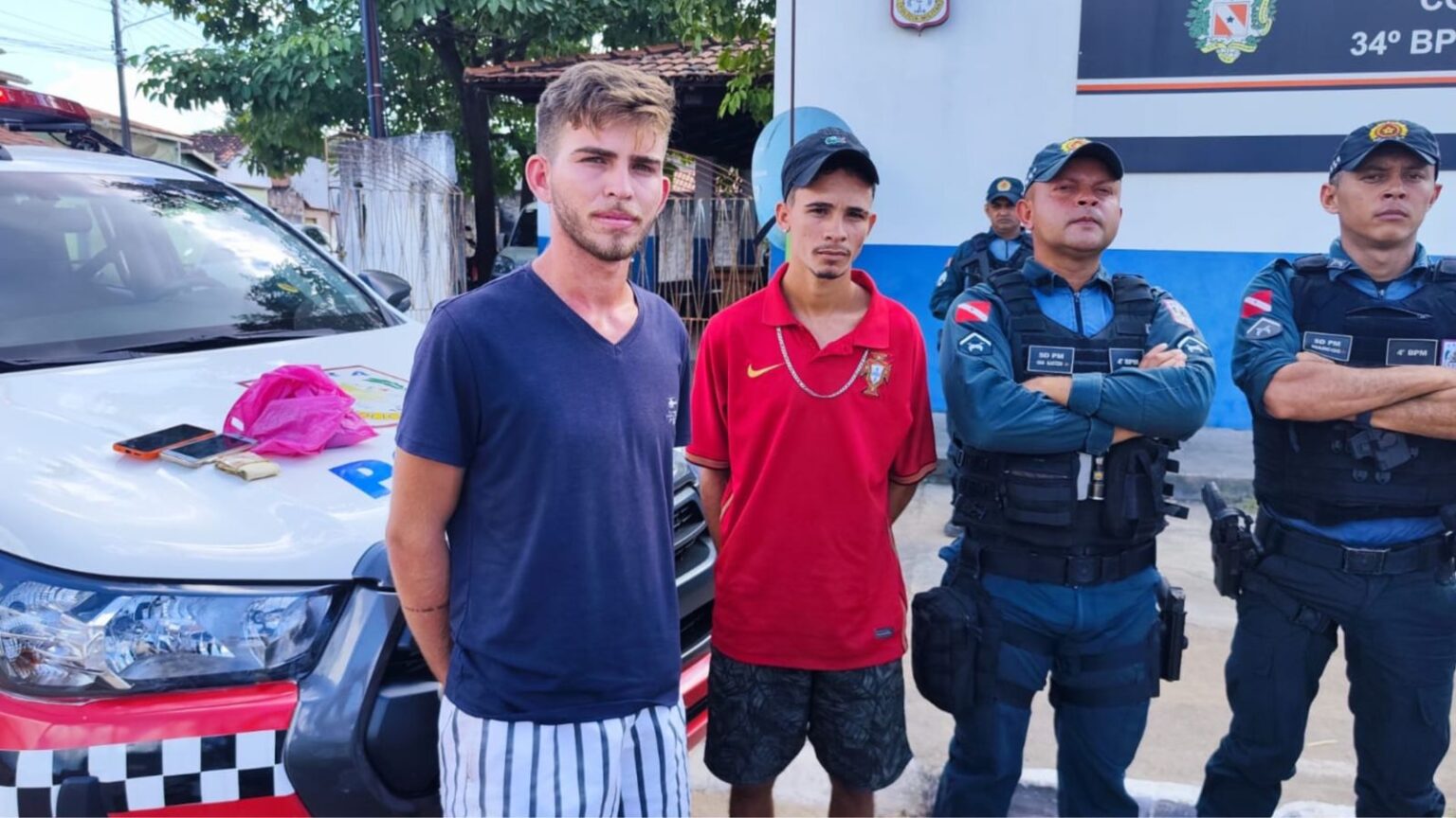 PM realiza prisão de dois suspeitos por tráfico de drogas em São Geraldo do Araguaia