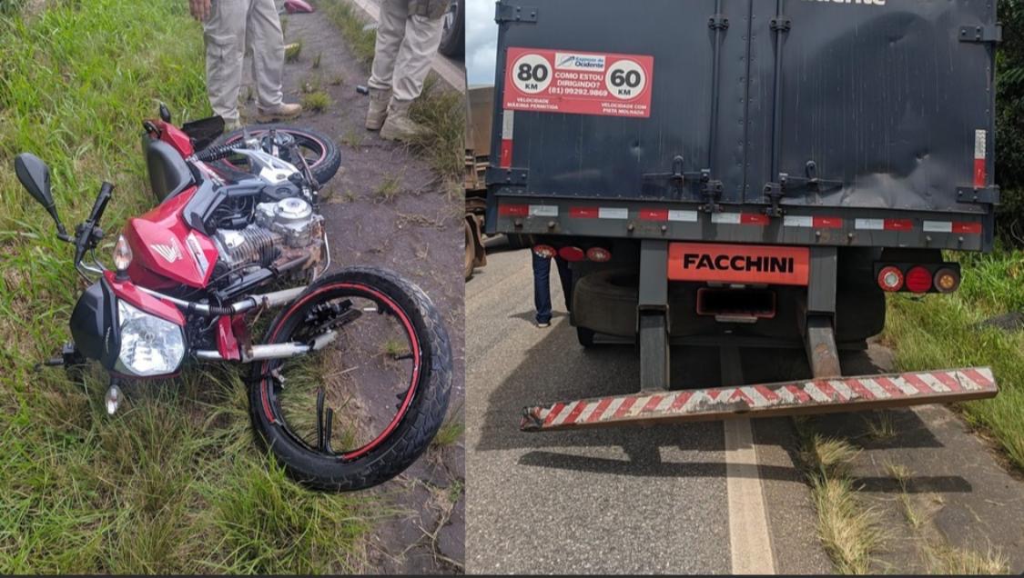 Motociclista morre após bater na traseira de caminhão parado no Pará