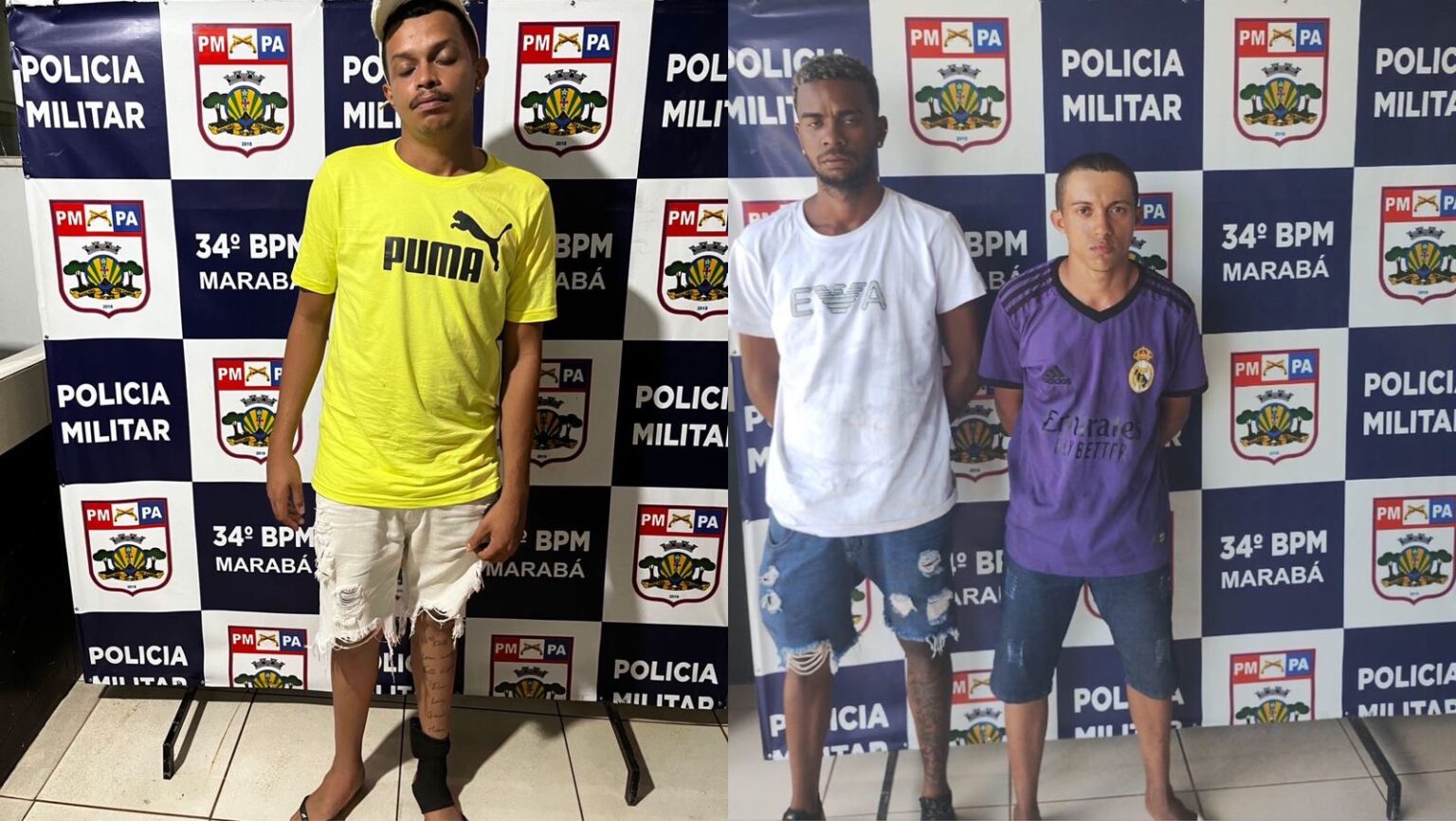 PM prende quatro homens em operação no final de semana em Marabá