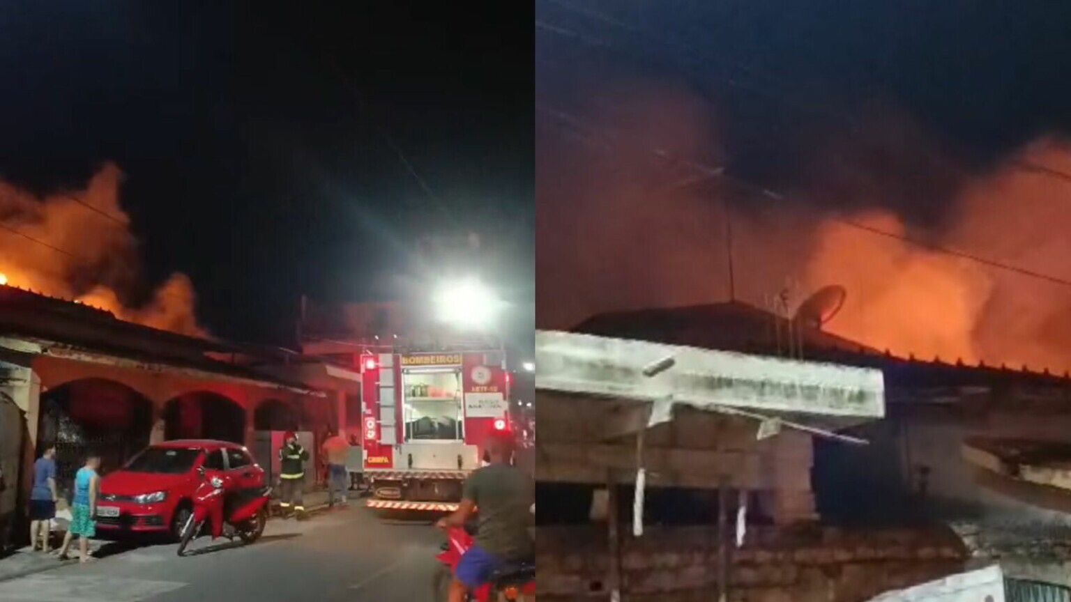 Imóvel é consumido pelo fogo em Abaetetuba, no Pará