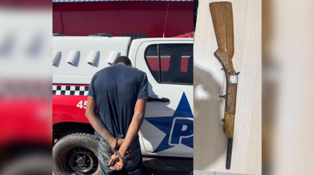 Homem é preso por porte ilegal de arma de fogo em Tailândia