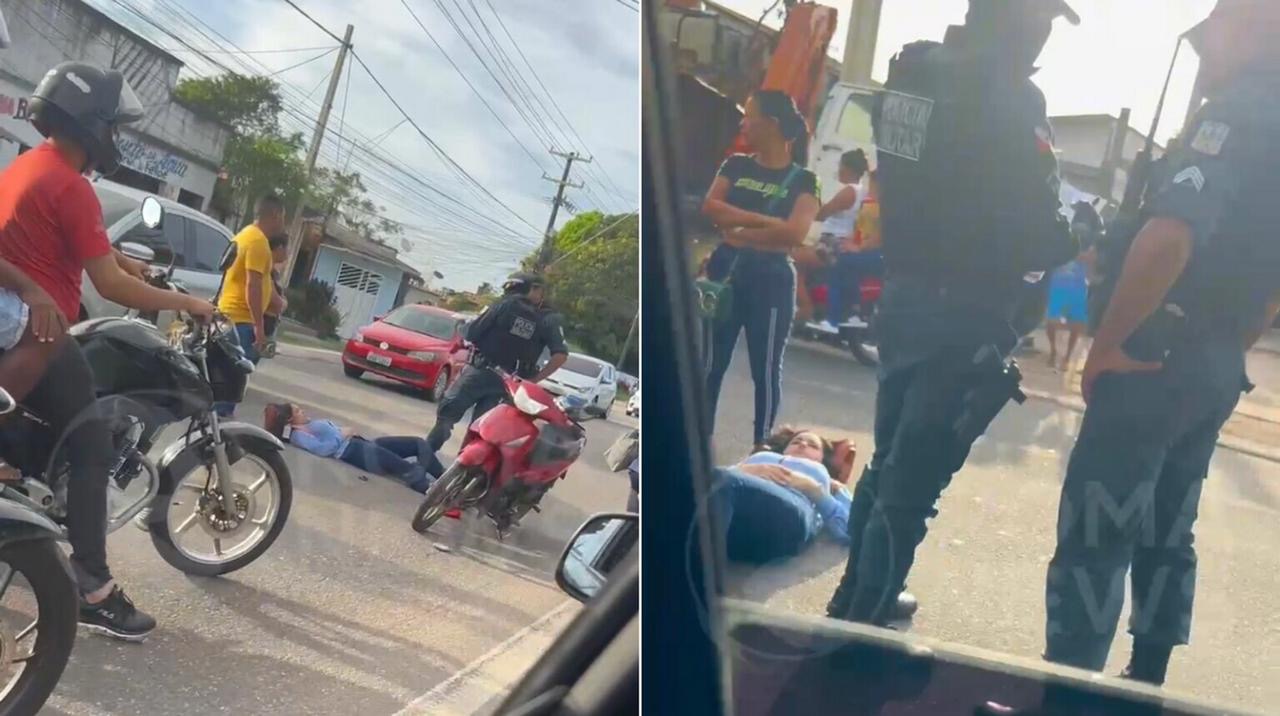 Motociclista sofre acidente de trânsito em avenida no Pará